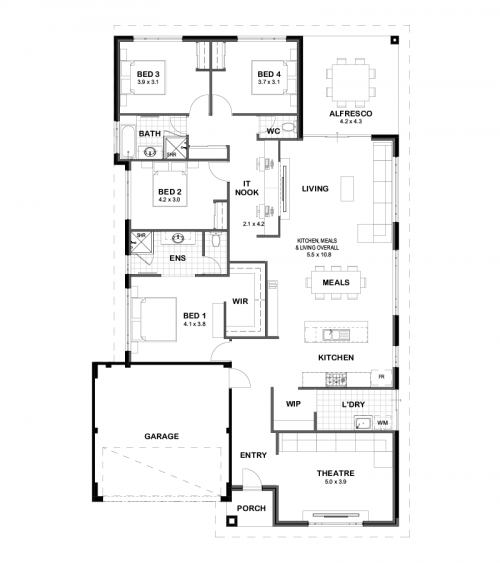 Floorplan for Lot 187 Attadale Ave, Darch