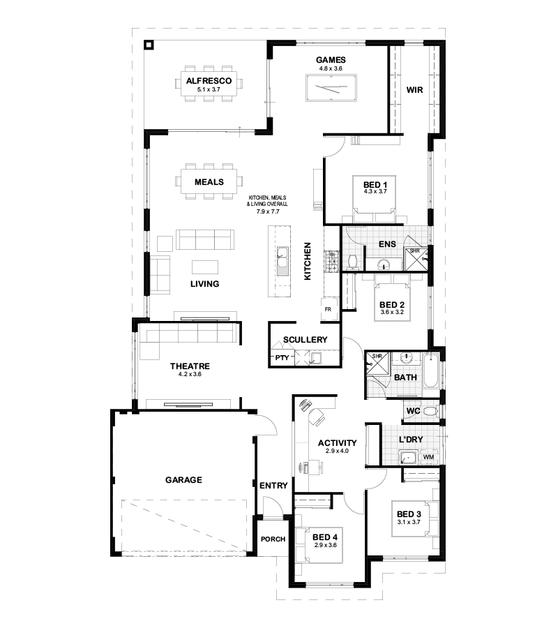 The Fawkner house plan